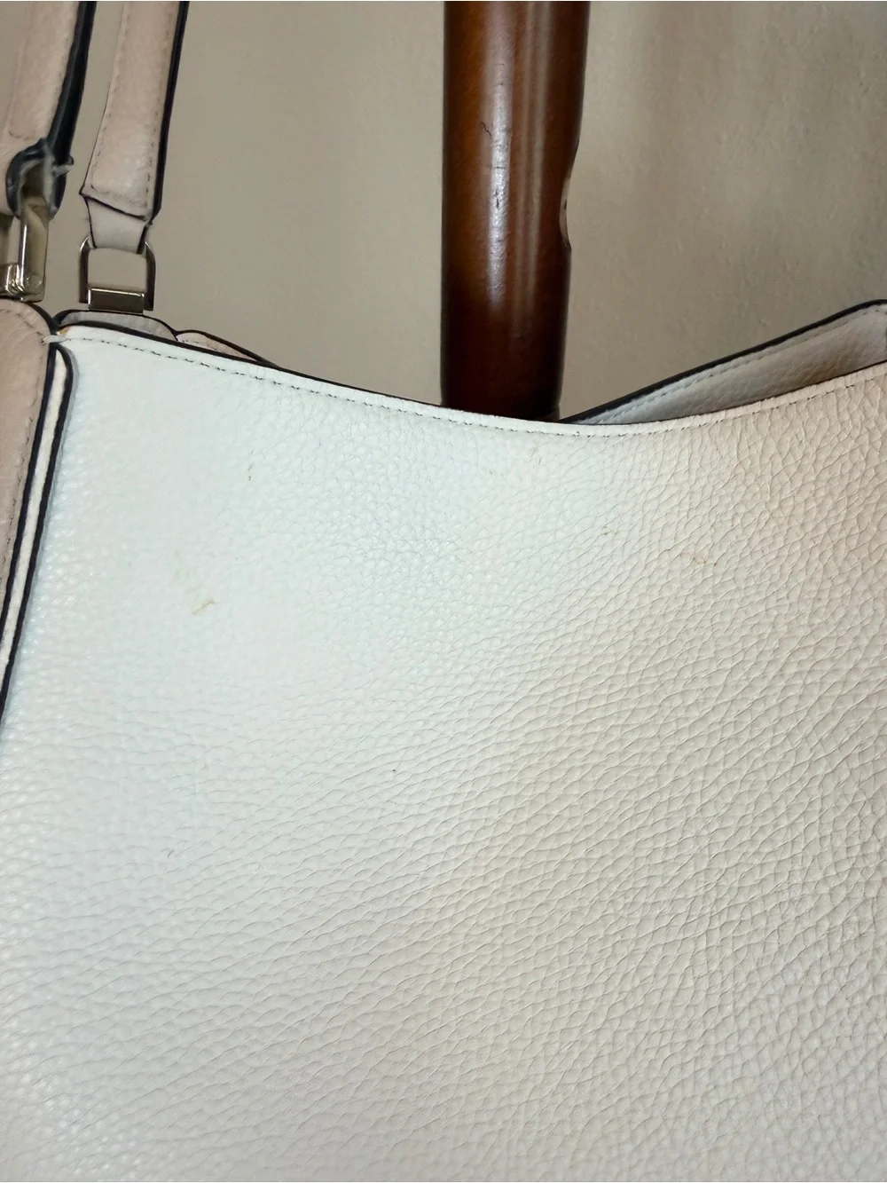 Kate Spade New York Cream & Blush Pebbled Leather Hobo Bag